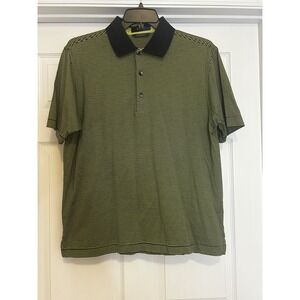 Callaway Collection Men's Striped Golf Polo Shirt Short Sleeve Yellow Black